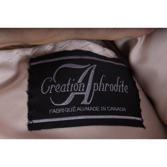 Mob wife mob boss vtg Chub Jacket Buttercream Fur Short  Creation Aphrodite - Picture 9 of 10